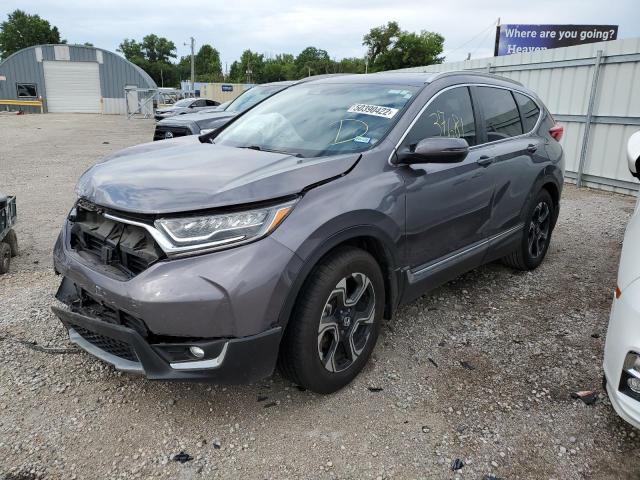 7FARW1H91JE012518 - 2018 HONDA CR-V TOURI GRAY photo 2