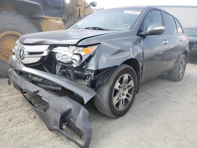 2HNYD28318H509811 - 2008 ACURA MDX CHARCOAL photo 2