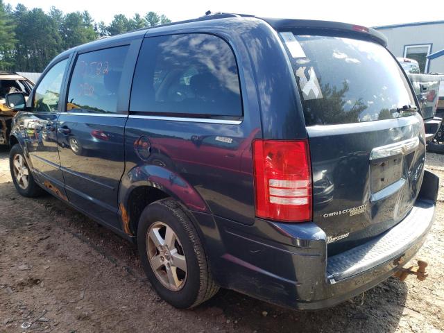 2A8HR54P98R643647 - 2008 CHRYSLER TOWN & COU BLUE photo 3