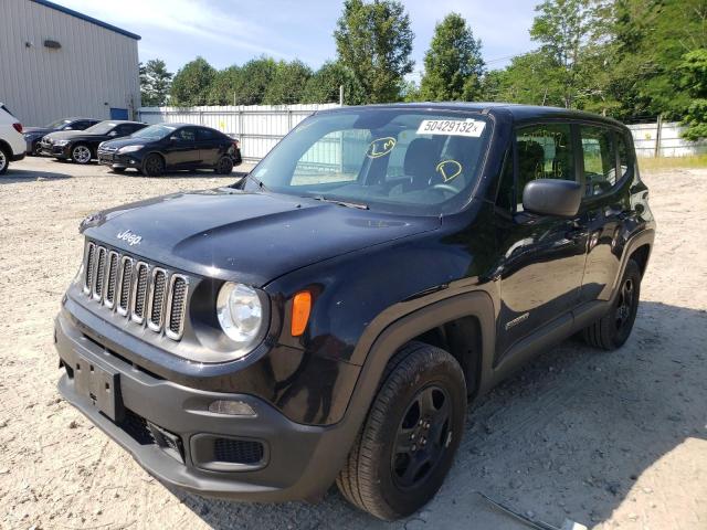 ZACCJBAT6GPE31168 - 2016 JEEP RENEGADE S BLACK photo 2