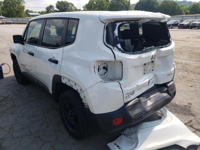 ZACCJBAB0JPH31402 - 2018 JEEP RENEGADE S WHITE photo 3