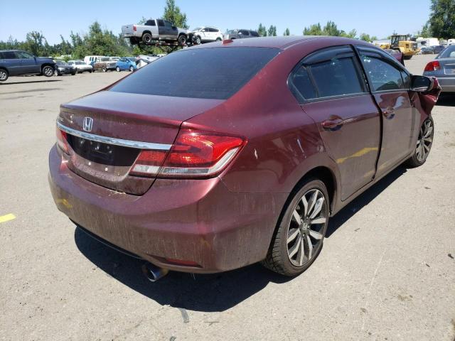 19XFB2F97EE268788 - 2014 HONDA CIVIC EXL Bordo foto 4