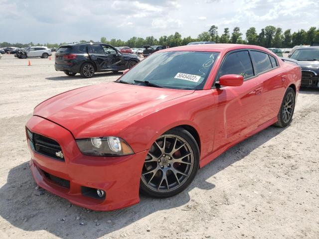 2C3CDXGJ4DH716656 - 2013 DODGE CHARGER SU RED photo 2