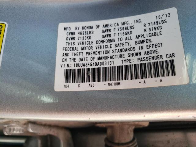 19UUA8F54DA003131 - 2013 ACURA TL TECH SILVER photo 10