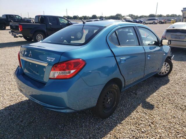 ML32F3FJ7HHF12513 - 2017 MITSUBISHI MIRAGE G4 BLUE photo 4