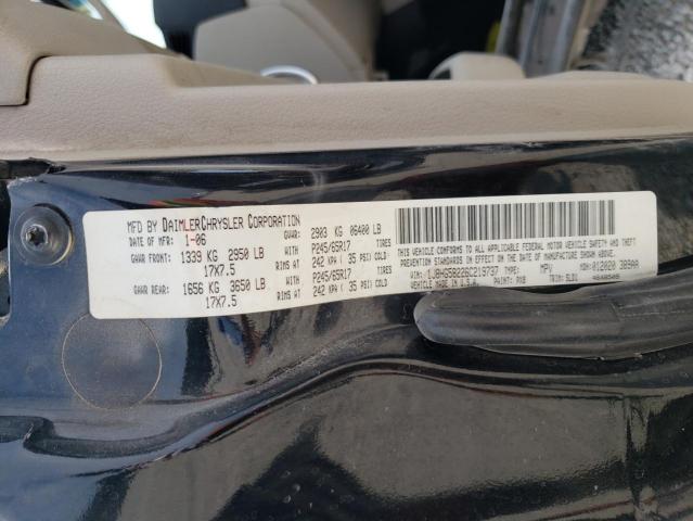 1J8HG58226C219737 - 2006 JEEP COMMANDER შავი ფოტო 10