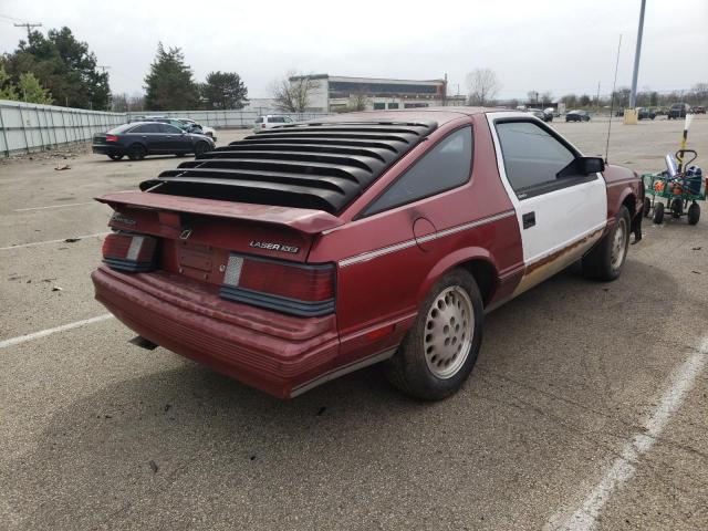 1C3BA54E2FG302760 - 1985 CHRYSLER LASER XE MAROON photo 4