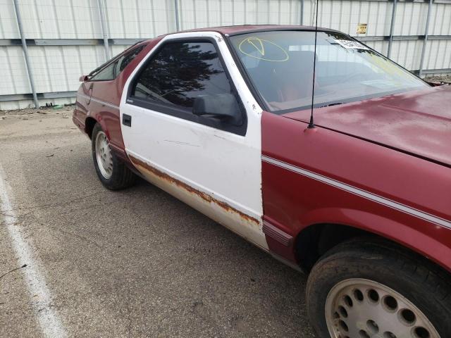 1C3BA54E2FG302760 - 1985 CHRYSLER LASER XE MAROON photo 9