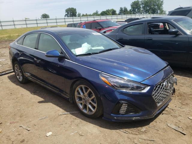 5NPE34AB8JH721952 - 2018 HYUNDAI SONATA SPO BLUE photo 1