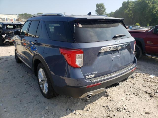 1FMSK7FHXMGA55671 - 2021 FORD EXPLORER BLUE photo 3