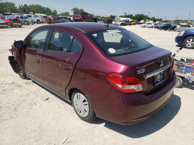 ML32F3FJ4LHF09111 - 2020 MITSUBISHI MIRAGE G4 BURGUNDY photo 3