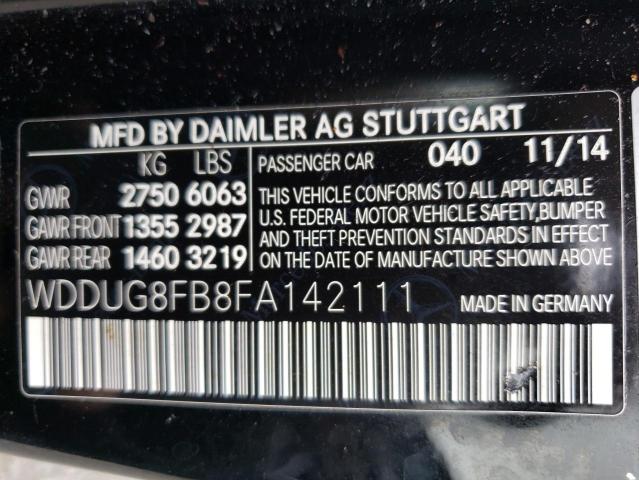 WDDUG8FB8FA142111 - 2015 MERCEDES-BENZ S 550 4MAT BLACK photo 10