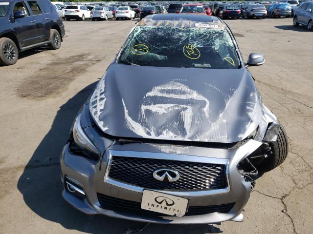 JN1EV7AP9GM302338 - 2016 INFINITI Q50 PREMIU GRAY photo 9