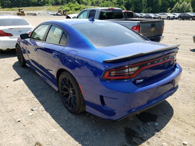 2C3CDXGJ3KH520074 - 2019 DODGE CHARGER SC BLUE photo 3