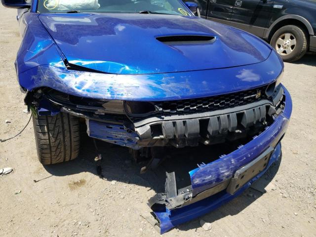 2C3CDXGJ3KH520074 - 2019 DODGE CHARGER SC BLUE photo 9