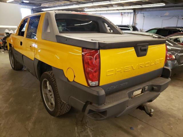 3GNEC13T73G345915 - 2003 CHEVROLET AVALANCHE YELLOW photo 3