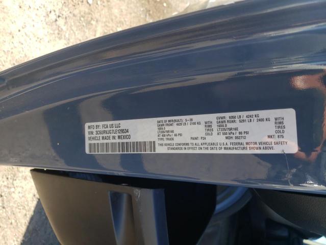 3C6URVJG7LE129534 - 2020 RAM PROMASTER 蓝色 照片 10