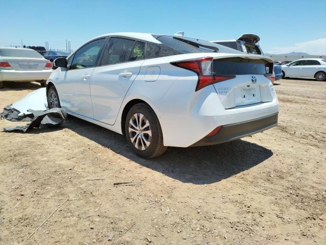 JTDL9MFU5M3030104 - 2021 TOYOTA PRIUS LE WHITE photo 3