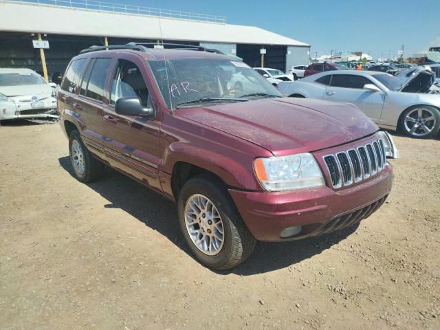 1J8GW58N62C299305 - 2002 JEEP GRAND CHER BURGUNDY photo 1