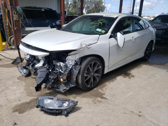 2HGFC2F81MH507227 - 2021 HONDA CIVIC SPOR WHITE photo 2