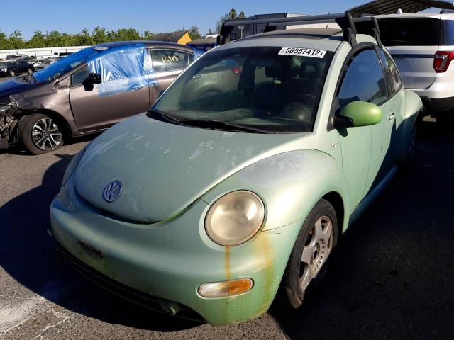3VWCK21C31M470644 - 2001 VOLKSWAGEN NEW BEETLE GREEN photo 2