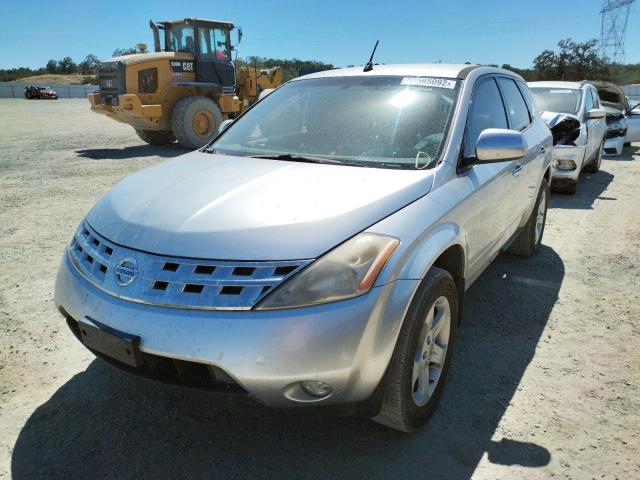 JN8AZ08T23W112944 - 2003 NISSAN MURANO SILVER photo 2