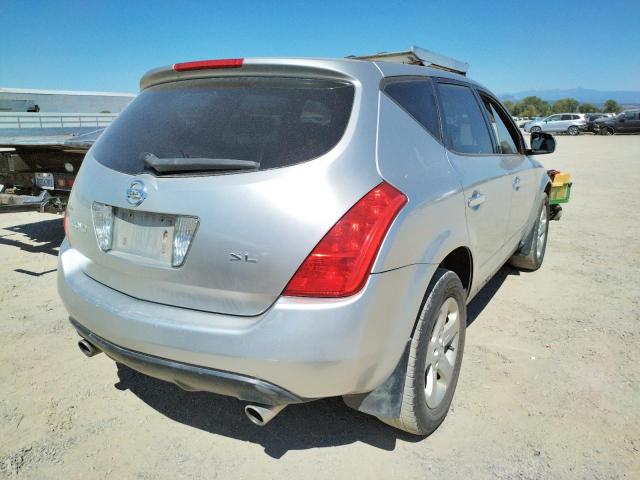 JN8AZ08T23W112944 - 2003 NISSAN MURANO SILVER photo 4