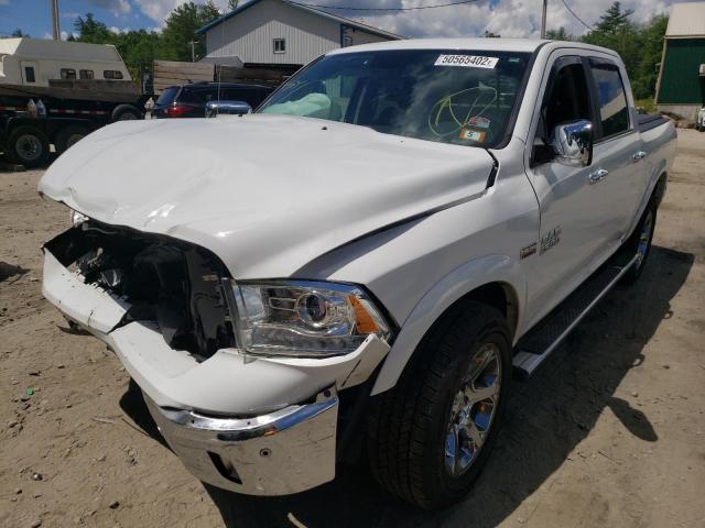 1C6RR7NT9JS217746 - 2018 RAM 1500 LARAM WHITE photo 2