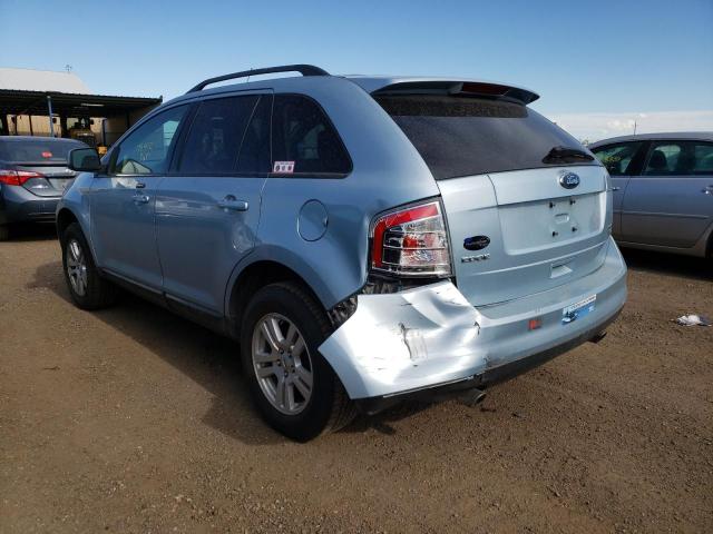 2FMDK48C58BA20672 - 2008 FORD EDGE SEL A BLUE photo 3