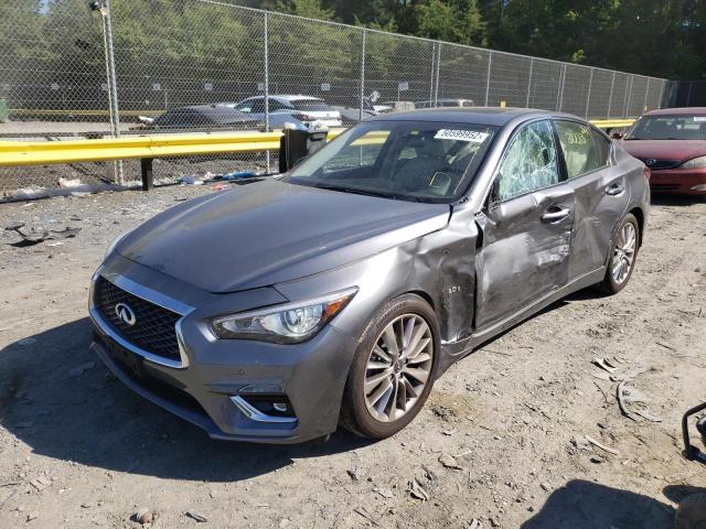 JN1EV7AR4KM550376 - 2019 INFINITI Q50 LUXE GRAY photo 2