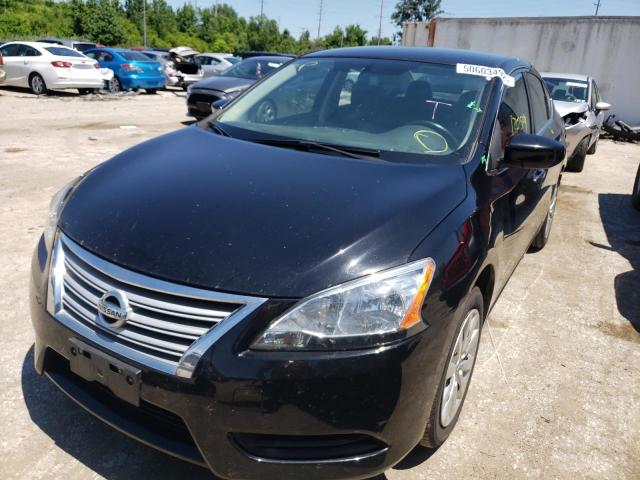 3N1AB7AP3FY357998 - 2015 NISSAN SENTRA S BLACK photo 2