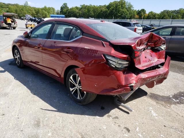 3N1AB8CV8NY244998 - 2022 NISSAN SENTRA SV RED photo 3