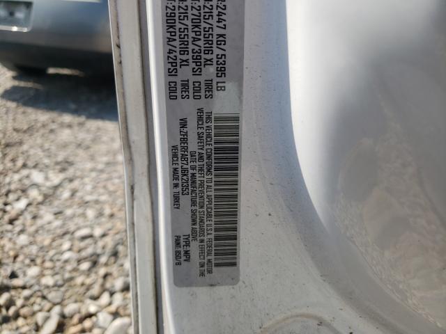 ZFBERFAB7J6K21353 - 2018 RAM PROMASTER WHITE photo 10