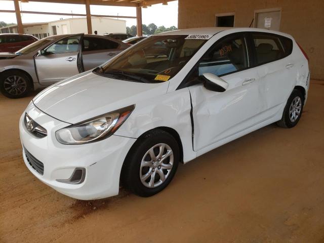 KMHCT5AE7EU149349 - 2014 HYUNDAI ACCENT WHITE photo 2