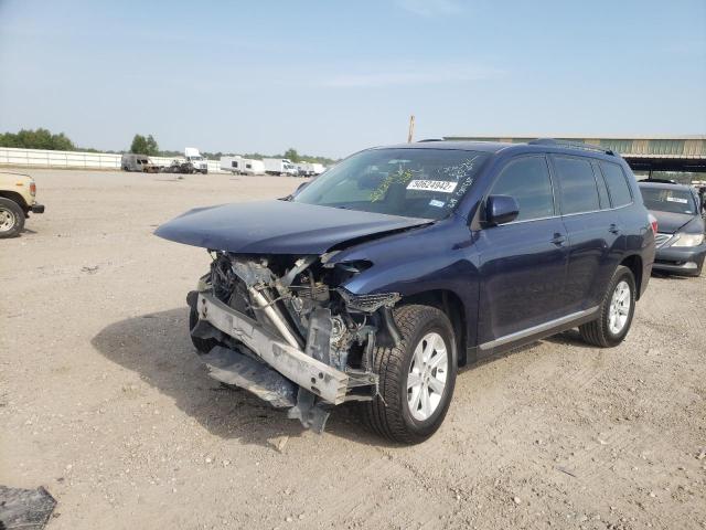 5TDZK3EH3DS101649 - 2013 TOYOTA HIGHLANDER BLUE photo 2