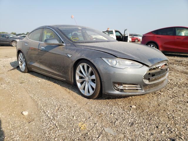 5YJSA1CP4DFP04147 - 2013 TESLA MODEL S Մոխրագույն լուսանկար 1