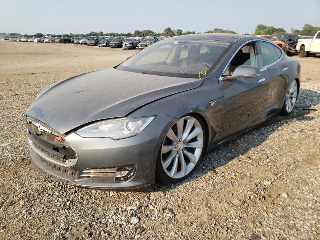 5YJSA1CP4DFP04147 - 2013 TESLA MODEL S Մոխրագույն լուսանկար 2