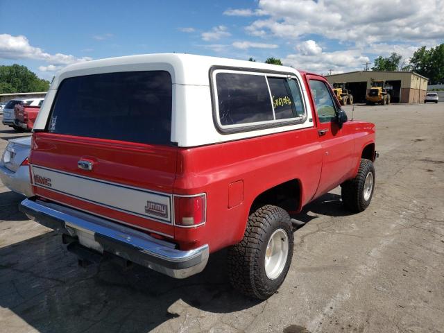 1GKEV18K3MF511731 - 1991 GMC JIMMY V15 RED photo 4