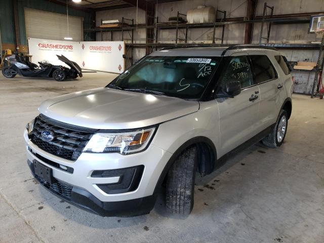 1FM5K8AR5HGE00856 - 2017 FORD EXPLORER P SILVER photo 2