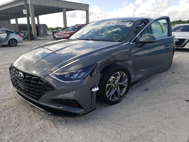 5NPEF4JA2MH111418 - 2021 HYUNDAI SONATA SEL GRAY photo 2