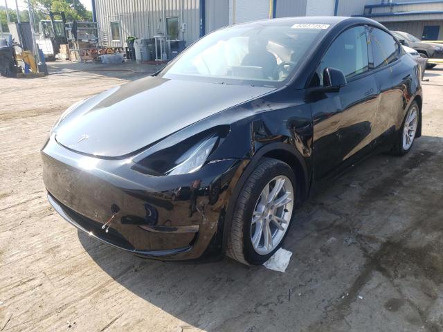 7SAYGAEEXNF307082 - 2022 TESLA MODEL Y BLACK photo 2