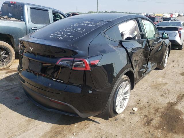 7SAYGAEEXNF307082 - 2022 TESLA MODEL Y أسود صورة 4