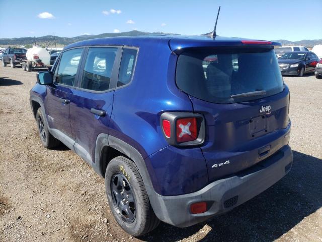 ZACNJDAB2MPM69808 - 2021 JEEP RENEGADE S BLUE photo 3