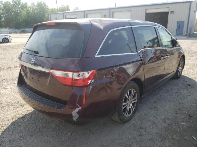 5FNRL5H65CB040066 - 2012 HONDA ODYSSEY EX BURGUNDY photo 4