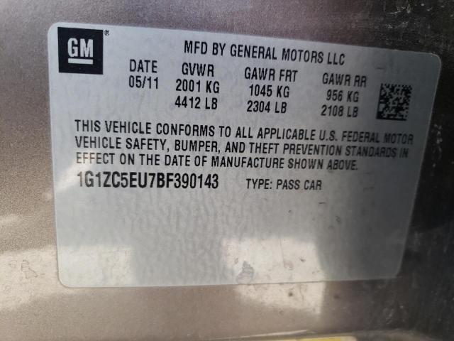 1G1ZC5EU7BF390143 - 2011 CHEVROLET MALIBU 1LT Braun Foto 10