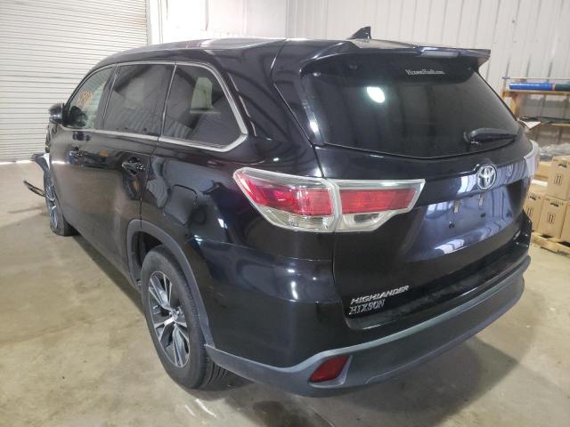 5TDKKRFH4GS502893 - 2016 TOYOTA HIGHLANDER BLACK photo 3