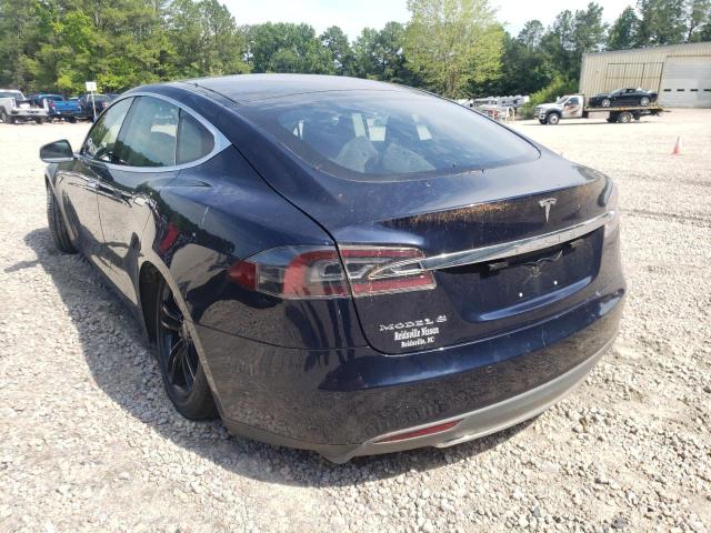 5YJSA1H26FFP69971 - 2015 TESLA MODEL S 85 BLUE photo 3