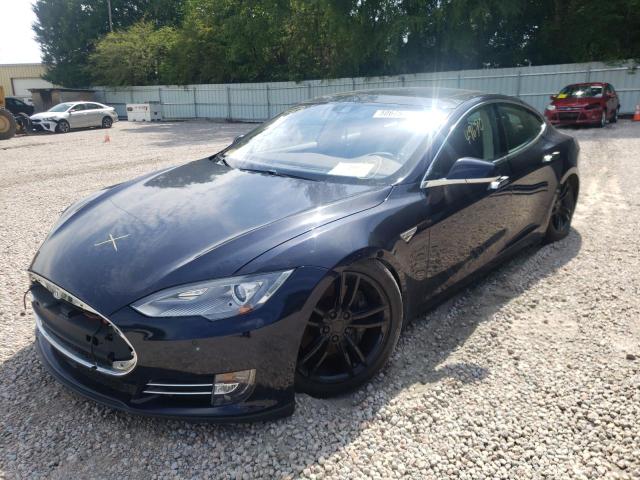 5YJSA1H26FFP69971 - 2015 TESLA MODEL S 85 BLUE photo 9