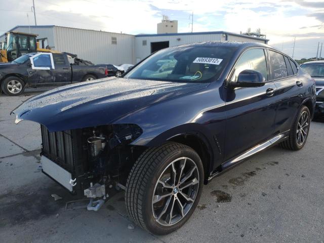 5UX33DT03N9M07237 - 2022 BMW X4 XDRIVE3 BLUE photo 2