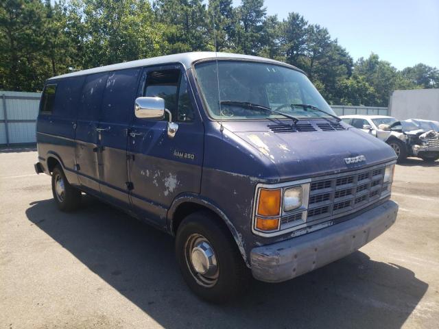 2B7HB21Y6NK143571 - 1992 DODGE RAM VAN B2 BLUE photo 1